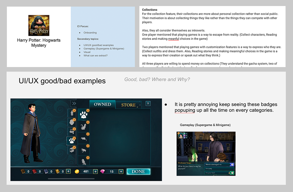 Competitor research notes
