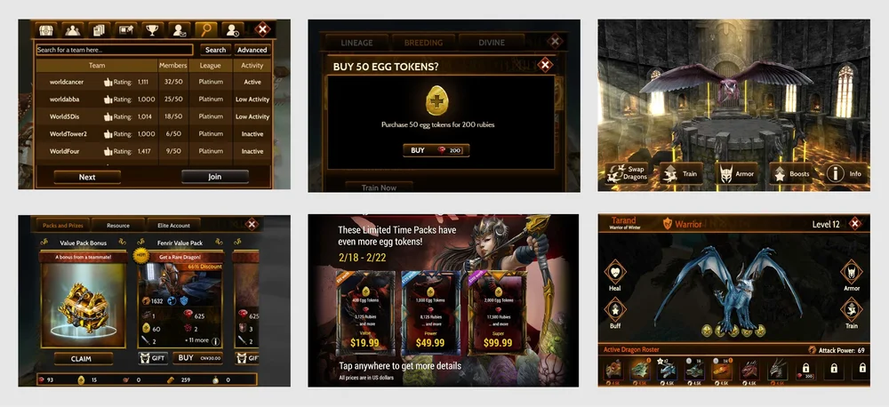 Screens from the original navigation